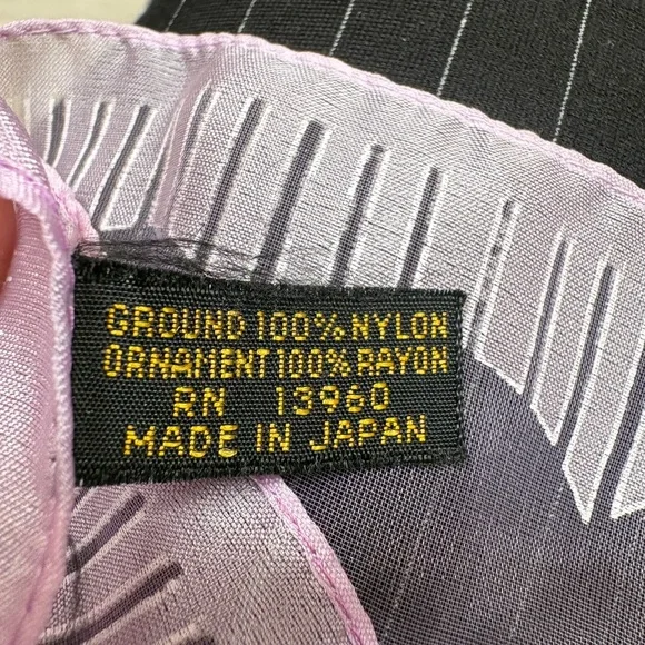 Vintage Lavender Sheer Polka Dot Scarf Japan - Picture 6 of 7